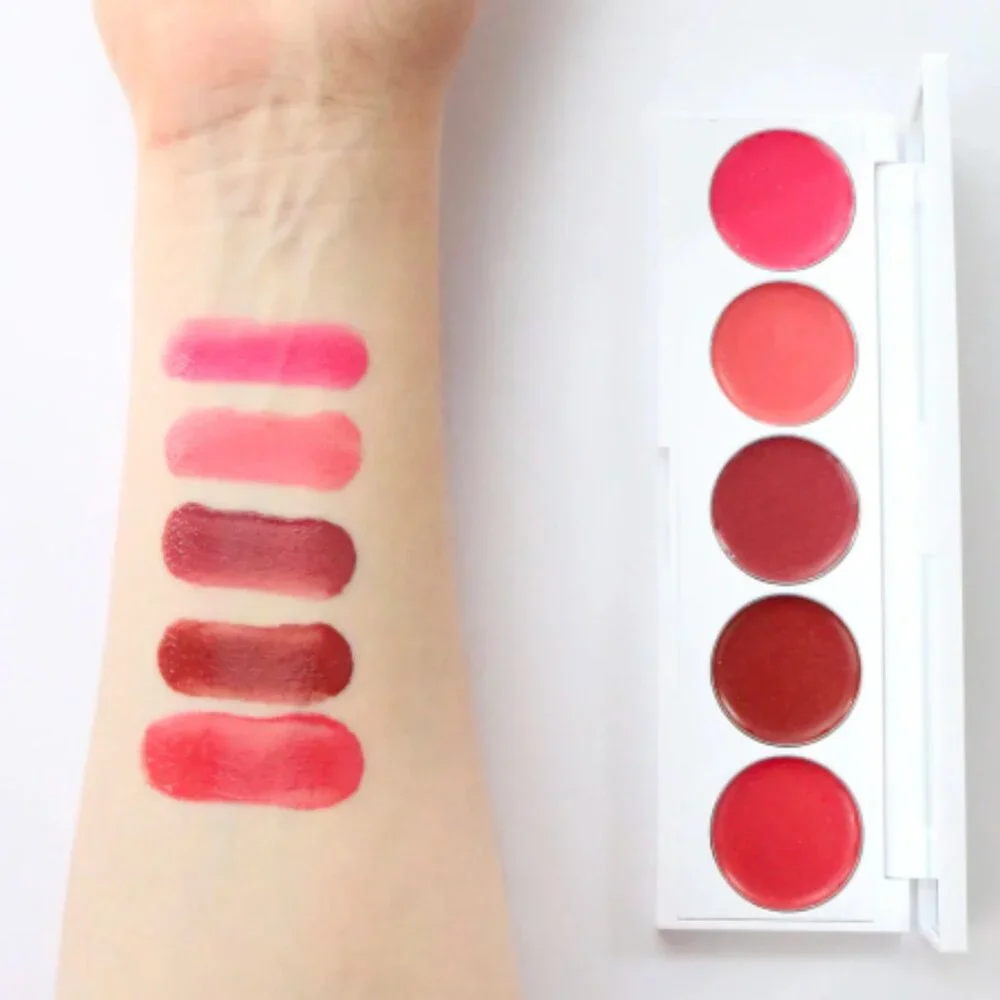 Seraphine Botanicals Rhubarb + Rose Creamy Lip & Cheek Palette